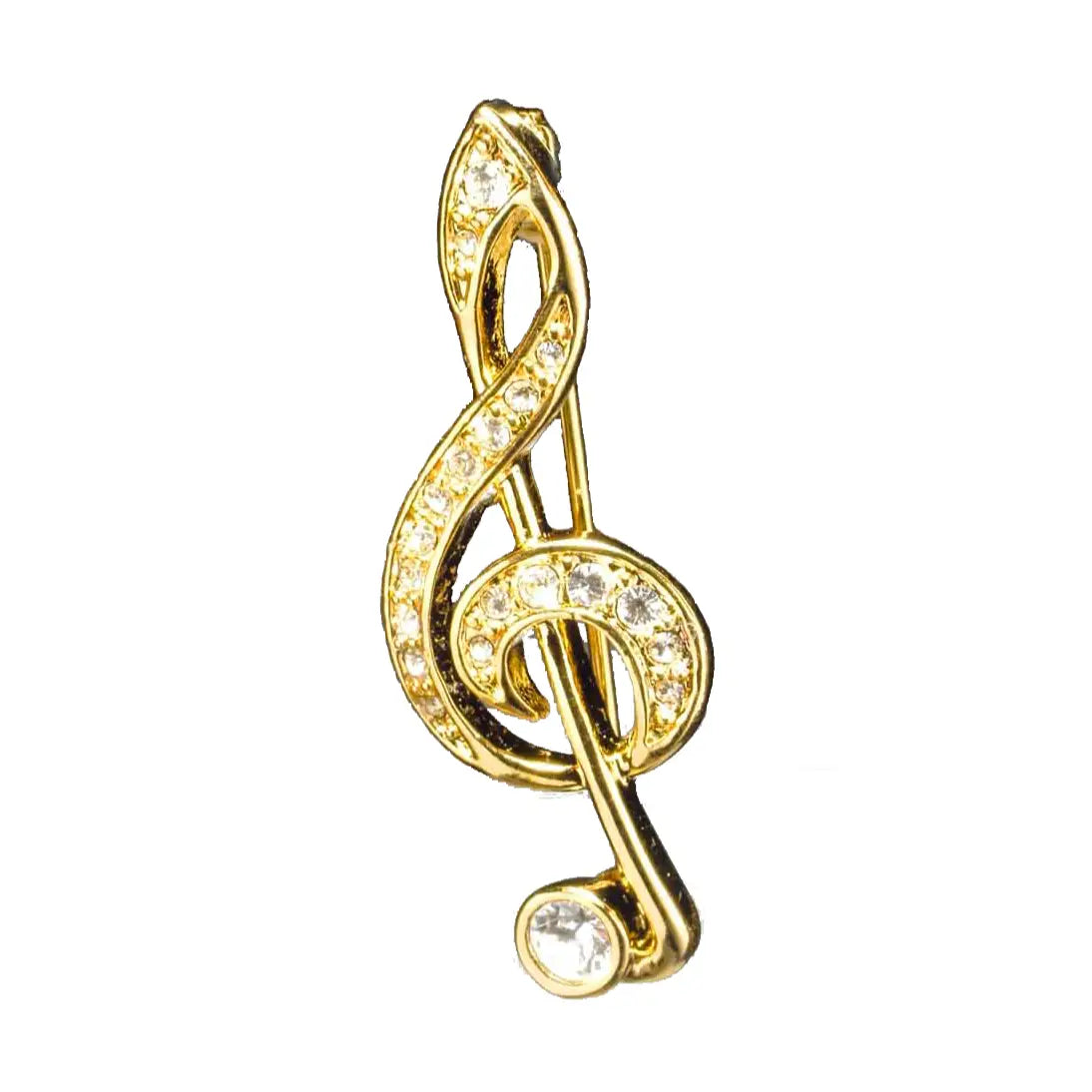 Gold Treble Clef Brooch