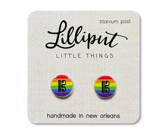 Rainbow Alto Clef Earrings