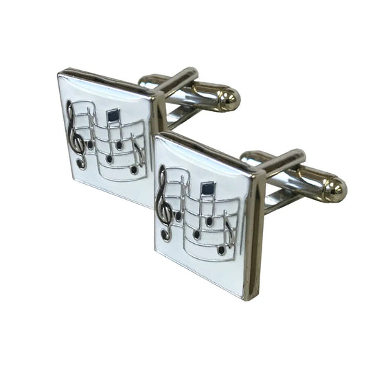 Music Sheet Design Cuff Link