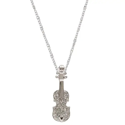 Silver Violin Pendant